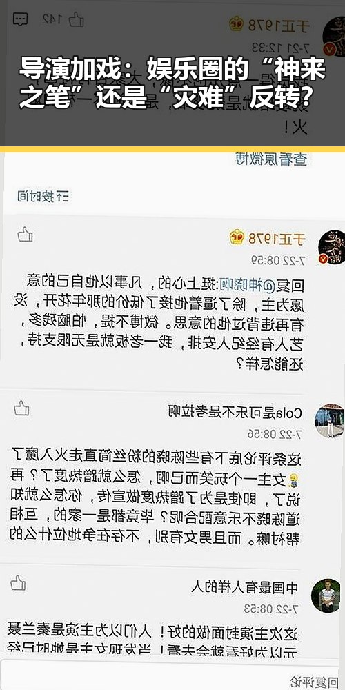 导演加戏：娱乐圈的“神来之笔”还是“灾难”反转？
