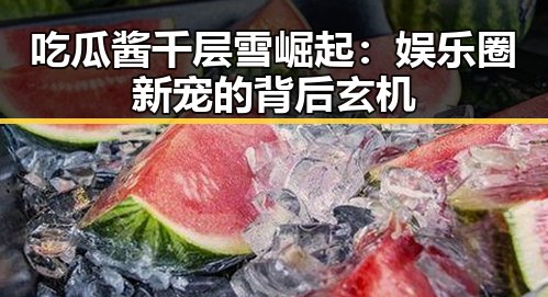 吃瓜酱千层雪崛起：娱乐圈新宠的背后玄机